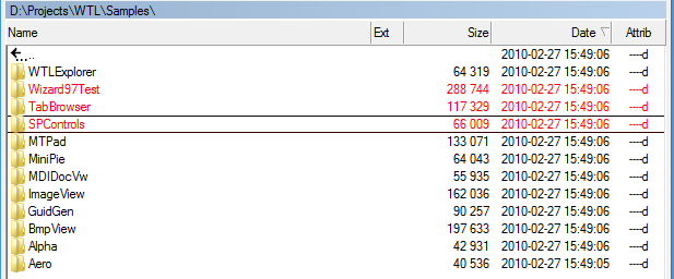 File manager shop with folder size